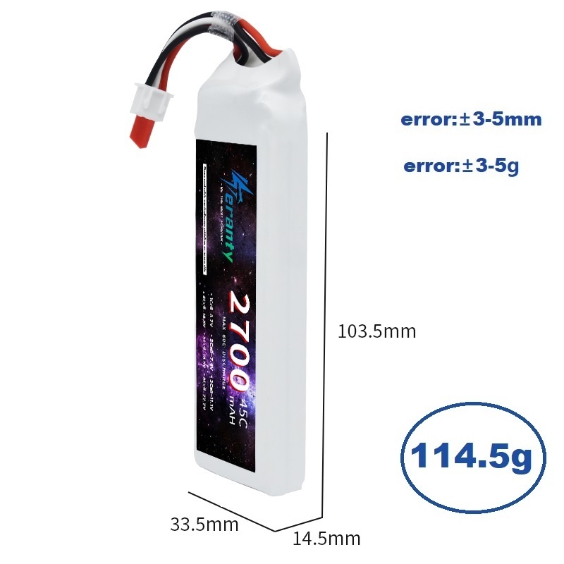 1/3PCS 2S 7.4V Lipo Battery 27 - đánh giá và giá Drone Racing Battery