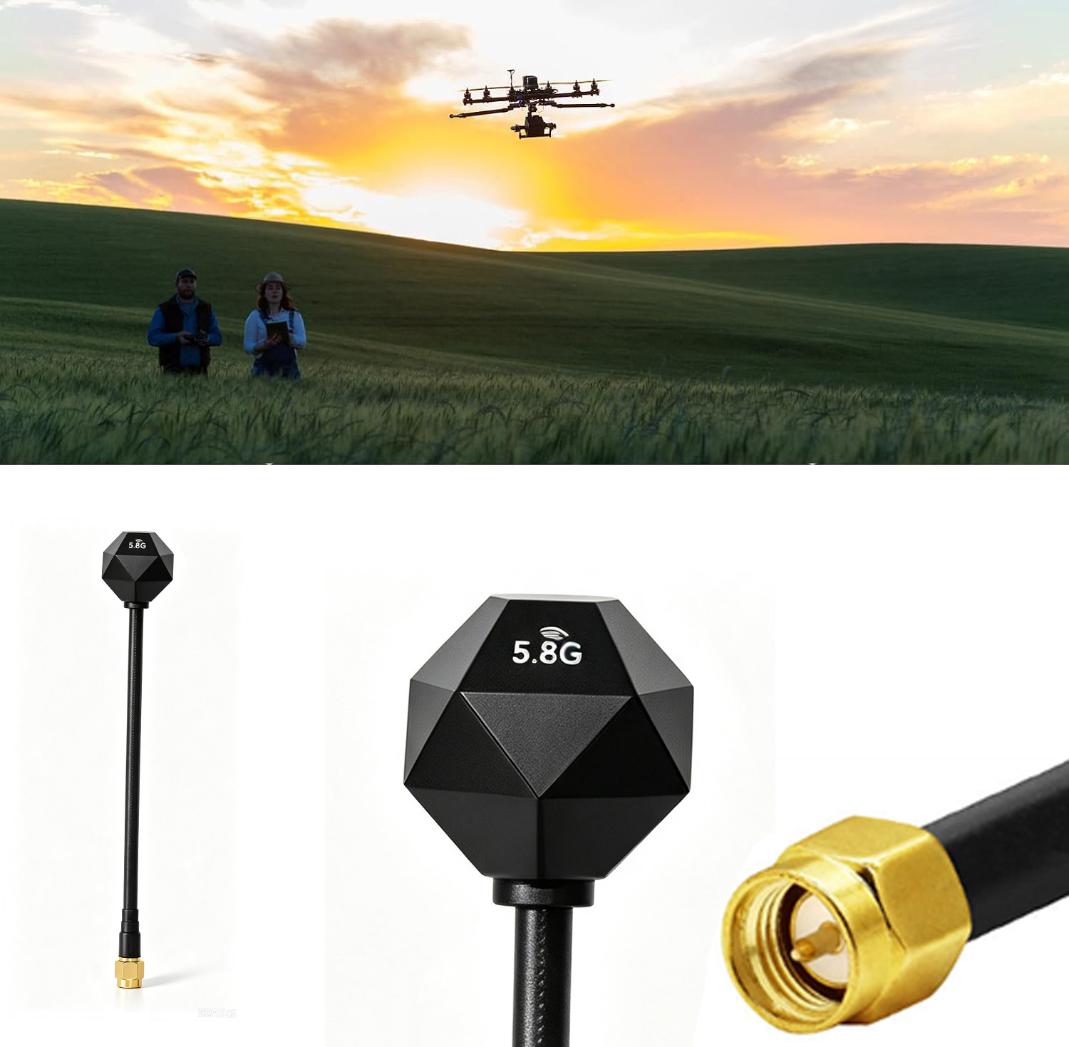 5.8GHz 3.5dBi Antenna LHCP RP  - đánh giá và giá Drone Racing Antenna